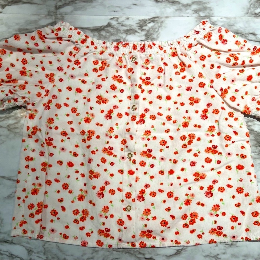 🎀 3 for $25 Zara Girl's Top with Elastic at Shoulders Size 8 GUC